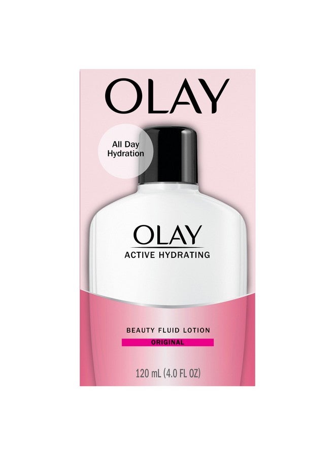 Olay Face Moisturizer, Active Hydrating Beauty Fluid Lotion, Original Facial Moisturizer, 4 Oz. (Pack of 2) - Image 1