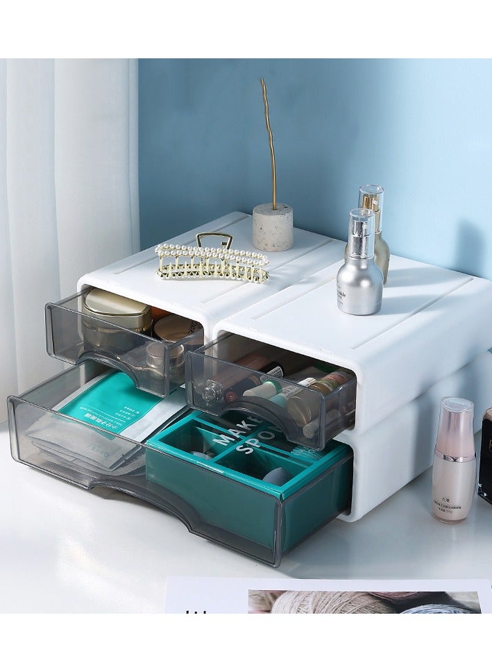 CityRiya-Long Desk Organizers and Storage, Desktop Organizer, Pen Holder, Desk Storage Box, Office Paper File Rack Holder, Makeup Organizer, Cosmetic Storage Case, Stationery Supplies Storage Rack for Home/Office/School - Image 2