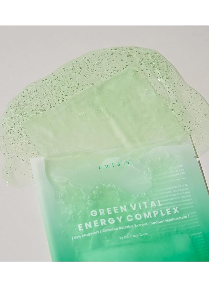 AXIS-Y Mugwort Green Vital Energy Complex Sheet Mask 27 ml Essence | 5 pcs | Natural Ingredients | Soothing Mask | Hydrating Facial Mask Sheet | Korean Skincare | 27ml / 0.91 fl. oz.  - Image 5