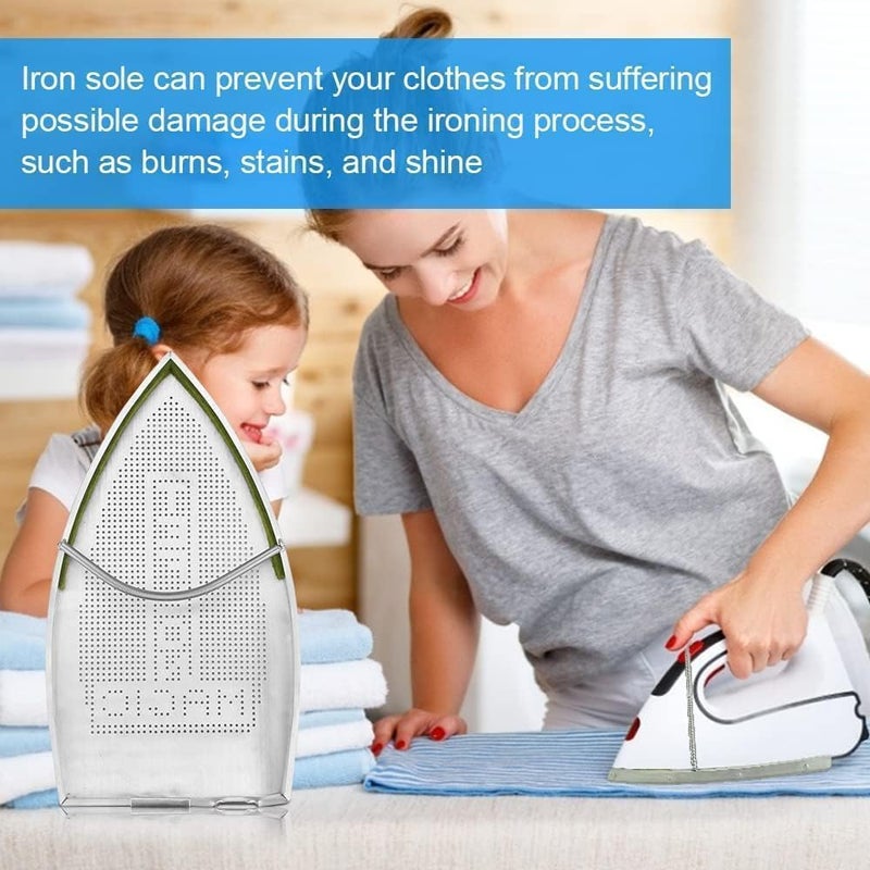 SWIUKPHE Iron Cover, Non Stick Iron Shoe, Aluminum Ironing Cover Aid Board, Teflon Magic Iron Plate Cover, Fits Most Irons, Protect Your Clothes Fabric and Your Iron - Image 2