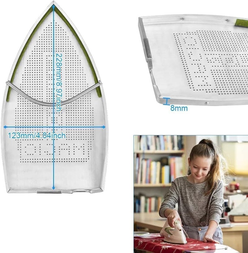SWIUKPHE Iron Cover, Non Stick Iron Shoe, Aluminum Ironing Cover Aid Board, Teflon Magic Iron Plate Cover, Fits Most Irons, Protect Your Clothes Fabric and Your Iron - Image 4