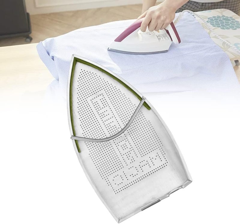 SWIUKPHE Iron Cover, Non Stick Iron Shoe, Aluminum Ironing Cover Aid Board, Teflon Magic Iron Plate Cover, Fits Most Irons, Protect Your Clothes Fabric and Your Iron - Image 1