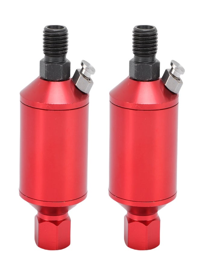 2 Pcs Air Paint Gun Filter 1/4in NPT Inlet Outlet Aluminum Alloy Air Compressor Water Separator Filter Red - Image 1