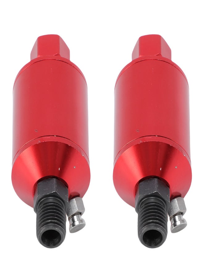 2 Pcs Air Paint Gun Filter 1/4in NPT Inlet Outlet Aluminum Alloy Air Compressor Water Separator Filter Red - Image 4