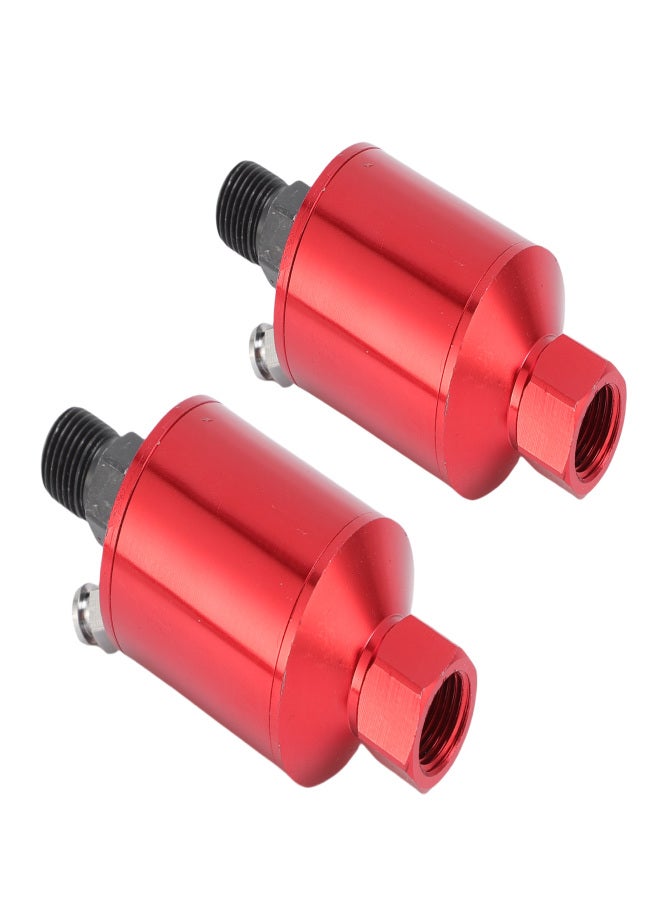 2 Pcs Air Paint Gun Filter 1/4in NPT Inlet Outlet Aluminum Alloy Air Compressor Water Separator Filter Red - Image 5