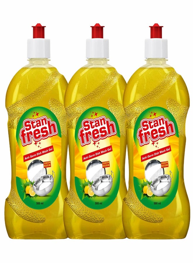 Stanfresh | Anti - Germ Dishwash Gel | Lemon Neem | 500ml Pack Of 3 - Image 1