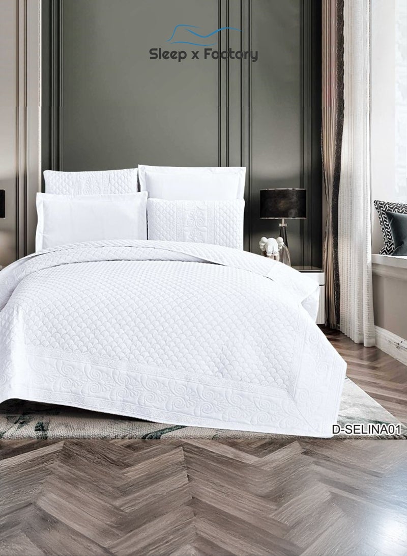 Sleep x Factory 6-Piece Compressed Comforter Set – Soft Microfiber Fabric – Elegant Design