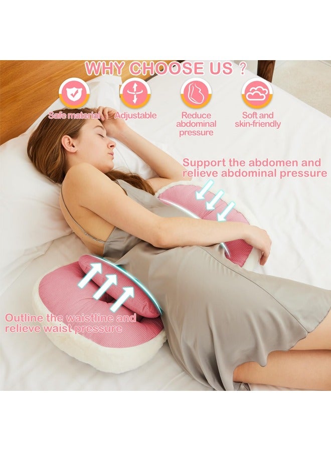 Aissiora Pregnancy Pillow for Sleeping Maternity Pillow Maternity/Pregnancy Body Pillow Support for Back, Legs, Belly, HIPS of Pregnant Women, Detachable and Adjustable Soft Pregnancy Body Pillow - Image 3