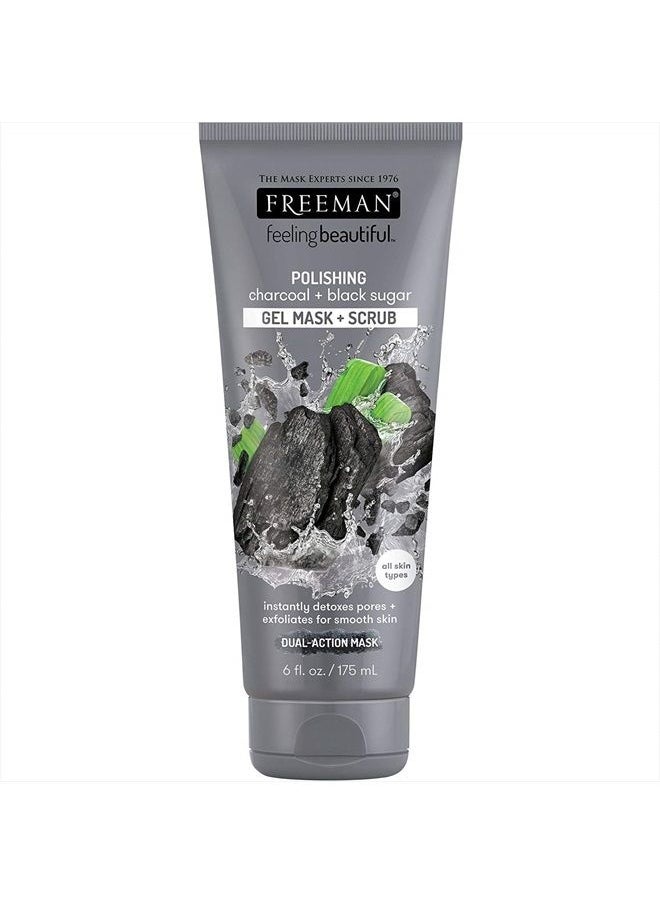 Freeman - Freeman Feeling Beautiful Facial Polishing Mask, Charcoal & Black Sugar 6 oz (Pack of 6) - Image 1
