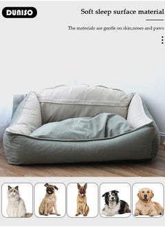 DUNISO Dog Bed, Non-Slip Pet Sofa Lounger Puppy Couch Removable Machine Washable Cover Cushion Big Cat Kennel Cot, Medium Large Adult Dogs Kitten Sleeping Mattress  - Image 3