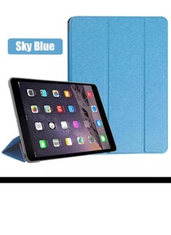 Smart leather bag in cyan color with smart feature for iPad MINI 1/2/3