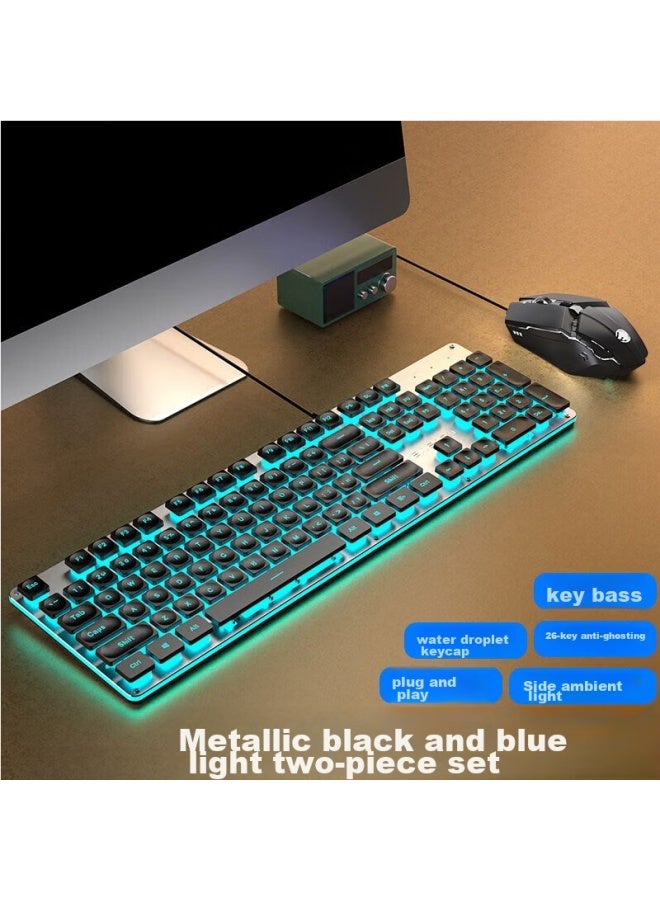 Eweadn Gx710s Mechanical-feel Wired Keyboard, Wireless Office Desktop Computer Laptop Keyboard And Mouse Set, Low-profile Membrane Gaming E-sports Mouse Peripherals - Image 1