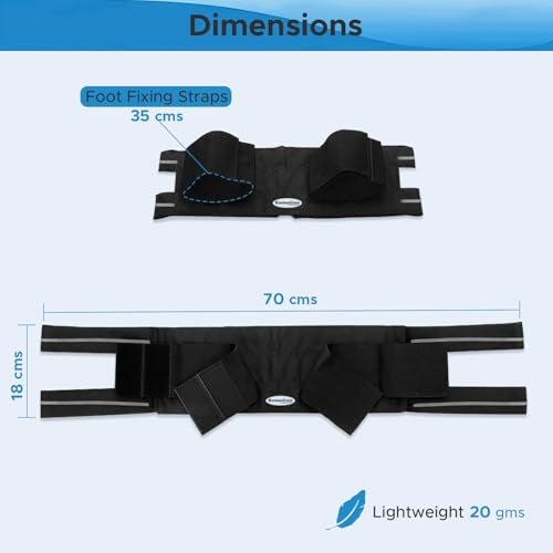 KosmoCare Wheelchair Foot Strap| Adjustable Leg Support for Wheelchair| Restraints foot and Prevents from Sliding| Safety leg strap for Seniors and physically disabled | Wheel Chair Accessories| Black - Image 4