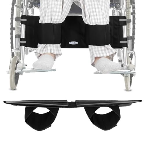 KosmoCare Wheelchair Foot Strap| Adjustable Leg Support for Wheelchair| Restraints foot and Prevents from Sliding| Safety leg strap for Seniors and physically disabled | Wheel Chair Accessories| Black - Image 1