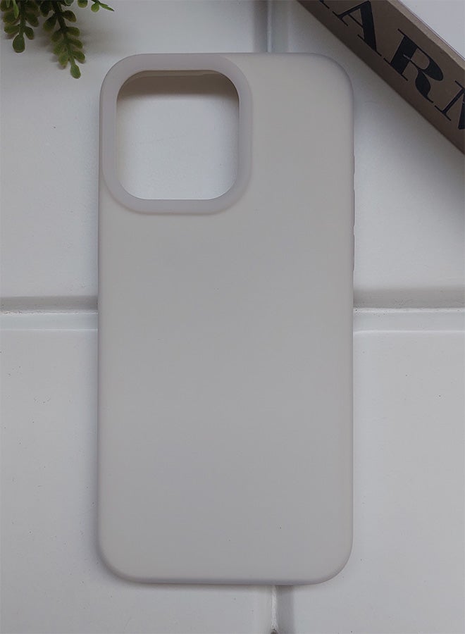 iPhone 15 Pro Max Luxury Fluorescent Jelly Liquid Silicone Case For iPhone 15 Pro Max Candy Color Silicone Phone Case, Soft Bumper Jelly Rubber Phone Cover - Beige - Image 1