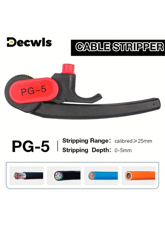 Professional Adjustable Cable Stripper Manual Peeler 1pc with Storage Bag - Image 2