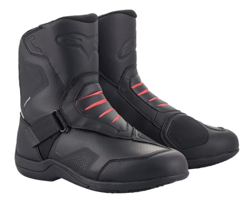 Alpinestars Mens Ridge V2 Waterproof Boot Motorcycle Touring Lightweight Microfiber AbrasionResistant Velcro Closure 41 Black - Image 1