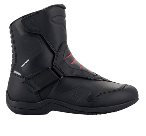 Alpinestars Mens Ridge V2 Waterproof Boot Motorcycle Touring Lightweight Microfiber AbrasionResistant Velcro Closure 41 Black - Image 3
