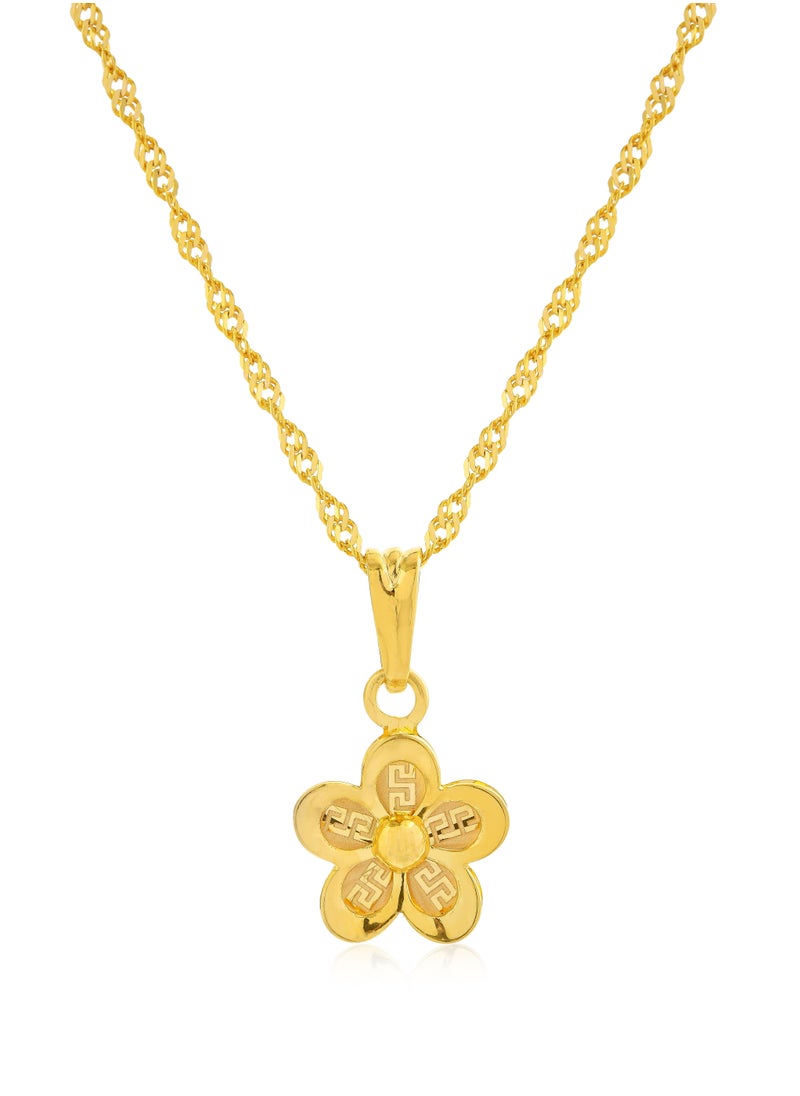 BAFLEH JEWELLERY Embrace the Elegance of Nature with This Radiant 21K Gold Flower Necklace  - Image 1
