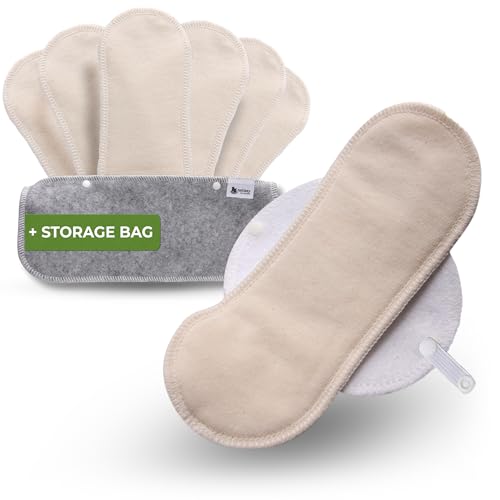 Natissy Made in EU - Ultra-Soft Reusable Panty Liners (Small, 7-Pack) – High-Temp Washable Cloth Panty Liners for Women & Teens – Breathable Organic Cotton Keeps You Fresh & Dry for Vaginal Daily Discharge - Image 1