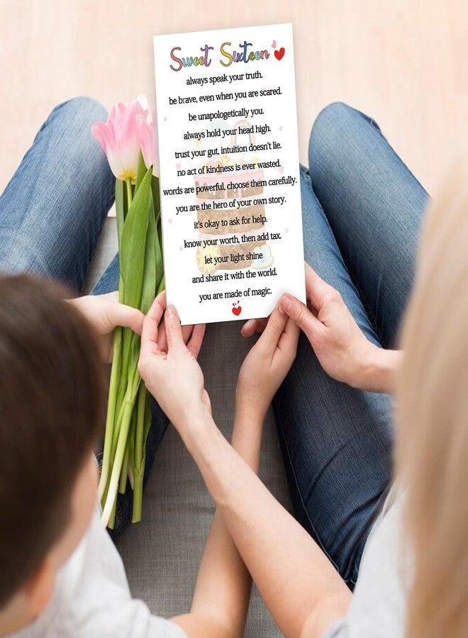 MQMRYeto Sweet 16th Birthday Card Gifts for Women Men or Girl, Lovely 16 Year Old Greeting Card for Him Her, Happy Sixteen Birthday Gifts Idea for Son Daughter or Granddaughter Grandson - Image 5