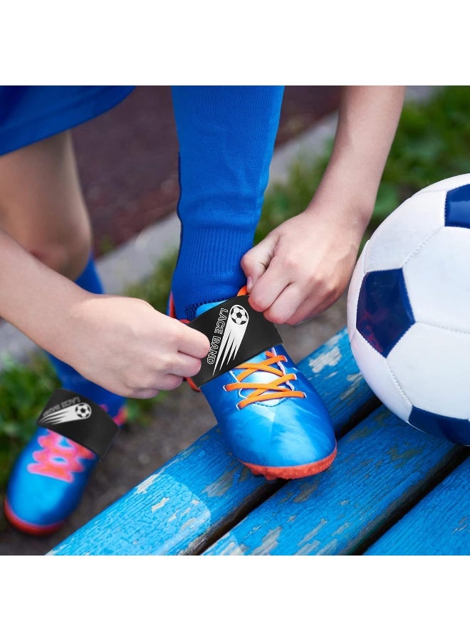Jecery Youth Lace Bands Soccer Cleat Lace Protector Cleat Covers Elastic Shoe Laces Rubber Shoe Covers Soccer Equipment Accessories for Soccer Sports Cleats Occasion  - Image 3