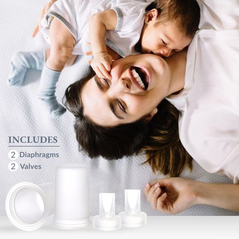 Ameda Universal Spare Parts Kit | Ameda Breast Pump Accessories | Ameda Breast Pump Parts | (2) Diaphragms & (2) Valves | Compatible with HygieniKit, MYA Joy, MYA Joy Plus & Pearl | Ameda Pump Parts - Image 4