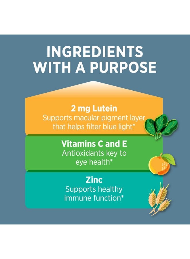 مكمل فيتامينات ومعادن العيون أوكوفايت من بوش + لومب مع لوتين، 120 قطعة - عبوة من قطعتين - Image 2