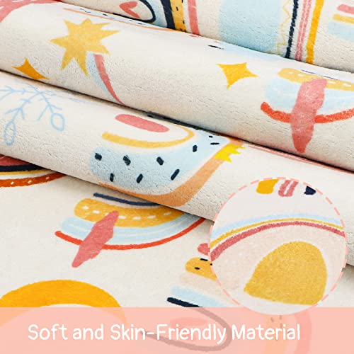LTKOUGFAM Soft Kids Area Rug, Large Washable Space Mat, Non-Slip Cute Rainbow Weather Baby Crawling Floor Mat for Living Room Playroom Classroom Bathroom (59" x 39" S) - Image 5