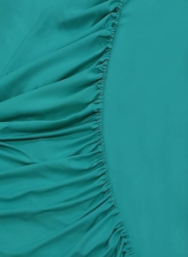 Cadrica 6-Piece Duvet Cover Set, Luxurious bedding set includes 1 Duvet Cover (220x240cm, without filling), 1 Fitted Sheet (200x200cm), and 4 Pillowcases (50x75cm) - Hotel Linen Standard – Green - Image 3