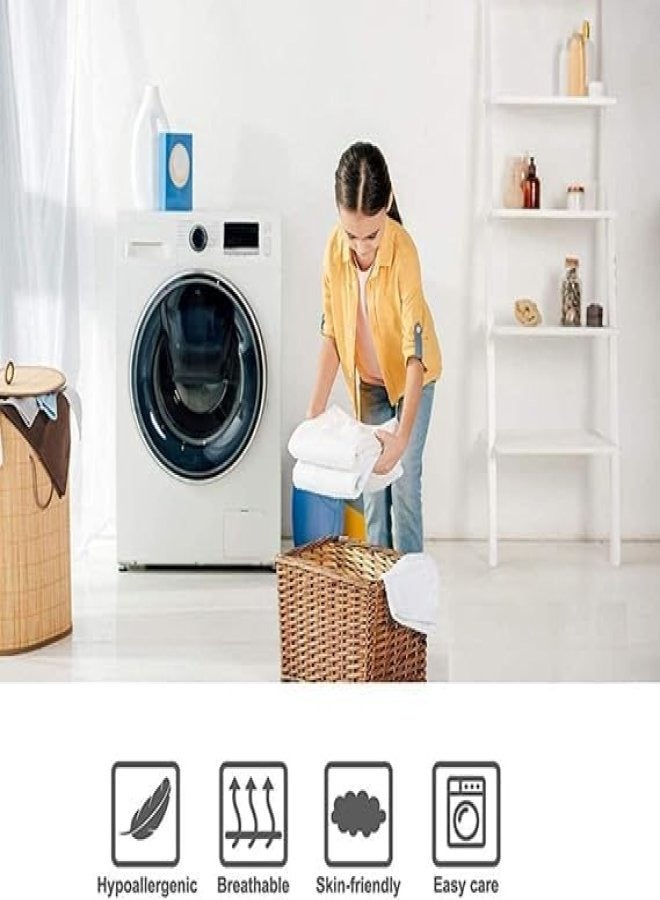 Cadrica 6-Piece Duvet Cover Set, Luxurious bedding set includes 1 Duvet Cover (220x240cm, without filling), 1 Fitted Sheet (200x200cm), and 4 Pillowcases (50x75cm) - Hotel Linen Standard – Green - Image 5