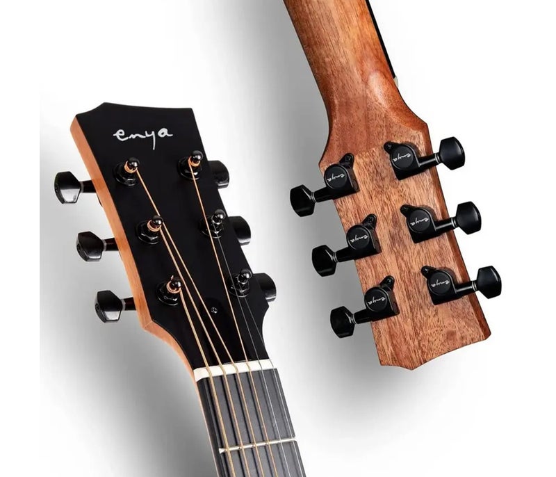 Enya Grand Auditorium Acoustic Guitar - Natural - Image 4