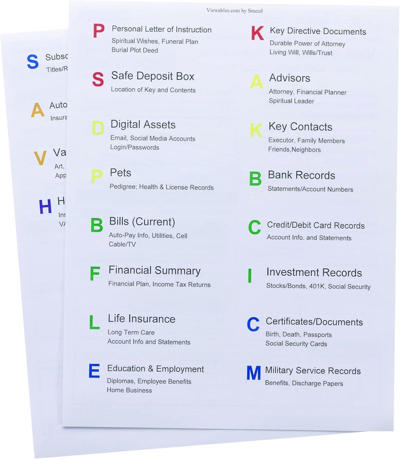 Smead Smead Life Documents Drawer Kit 92015  - Image 4