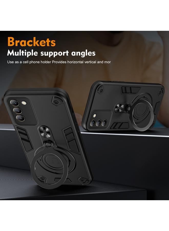 erorex Case For vivo Y100 IDN Metal Ring 360 Degree Rotating Holder PC Hybrid TPU Phone Case - Image 3