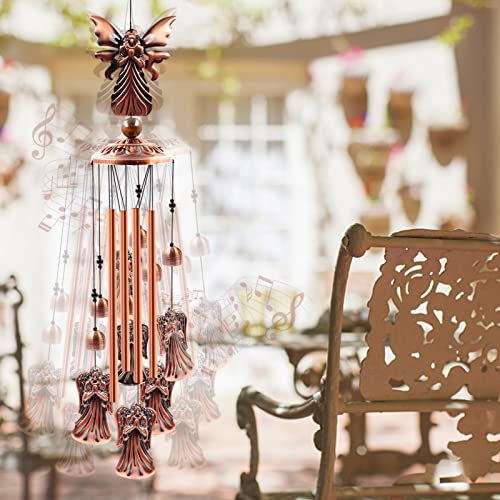 Ukulork Wind Chimes Outdoor Clearance, Ukulork Angel Aluminum Tube Windchime with S Hook,Patio Garden Decor, Housewarming Gift. - Image 5