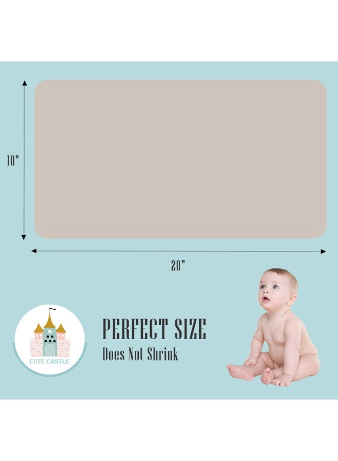 Cute Castle Cute Castle 12 Pack Muslin Burp Cloths for Baby - Ultra-Soft 100% Cotton Baby Washcloths - Large 20'' by 10'' Super Absorbent Milk Spit Up Rags - Burpy Cloths for Unisex, Boy, Girl - Brown  - Image 3
