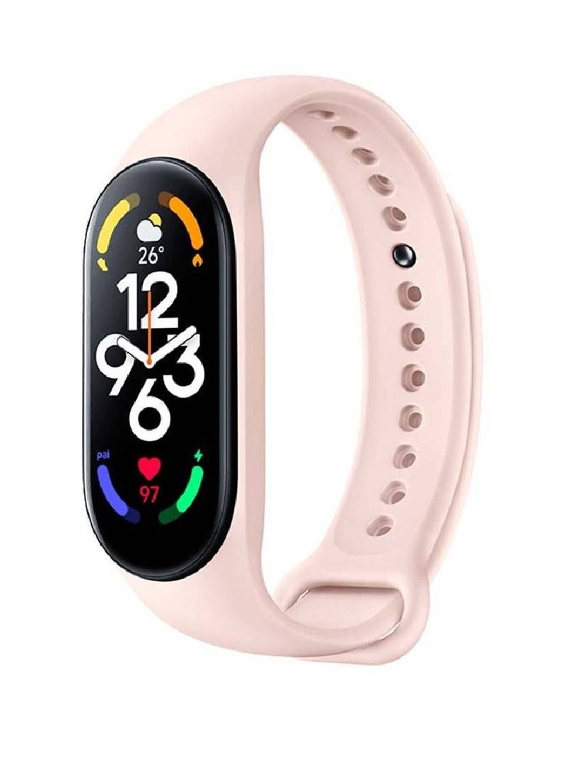 Silicone Strap For Xiaomi Mi Band 7 Pink - Image 1