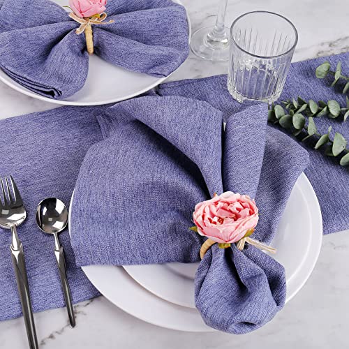 FEKIDO Handcraft Flower Napkin Rings Set of 6,Pink Peony Flower Handmade Napkin Holder Rings Table Decorations for Summer,Wedding,Luncheons,Picnics,Banquet, Birthday,Christmas,Valentine's, Thanksgiving - Image 4