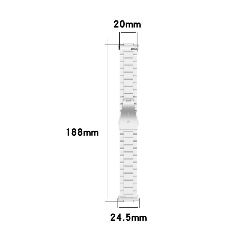 erorex For Huawei Watch Fit 2 Tri-Beads Flat Buckle Titanium Alloy Watch Band(Black) - Image 4