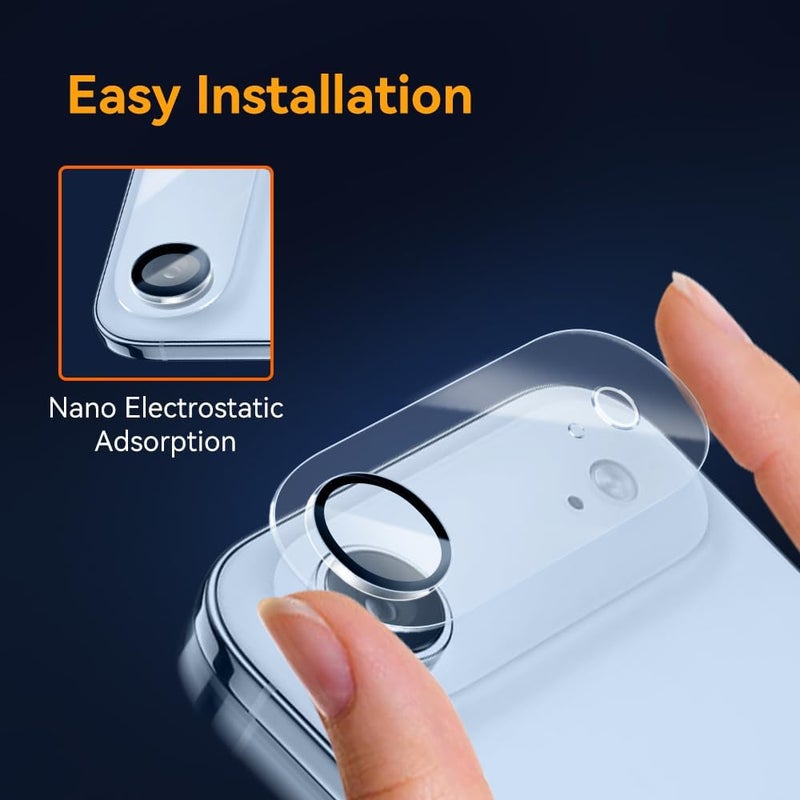 Vipsent Camera Lens Protector for iPhone 17 Air 6.6",9H Tempered Glass，Ultra HD, Scratch Resistance Easy to Install，Case Friendly， 3-Pack - Image 5