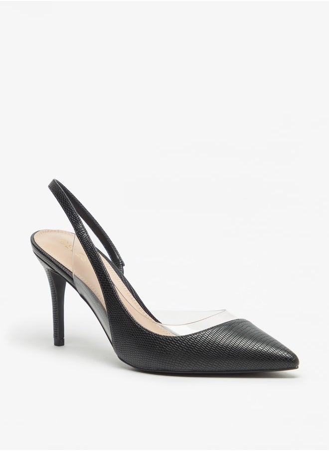 Celeste Women's Textured D'Orsay Stilettos with Back Strap  - Image 2