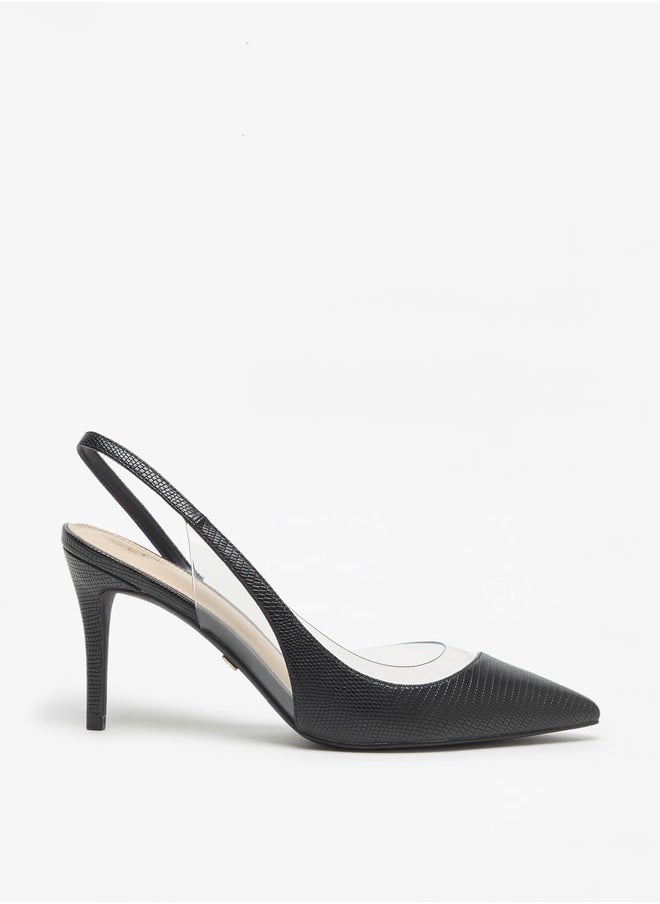 Celeste Women's Textured D'Orsay Stilettos with Back Strap  - Image 1