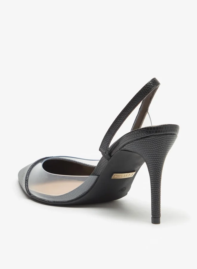 Celeste Women's Textured D'Orsay Stilettos with Back Strap