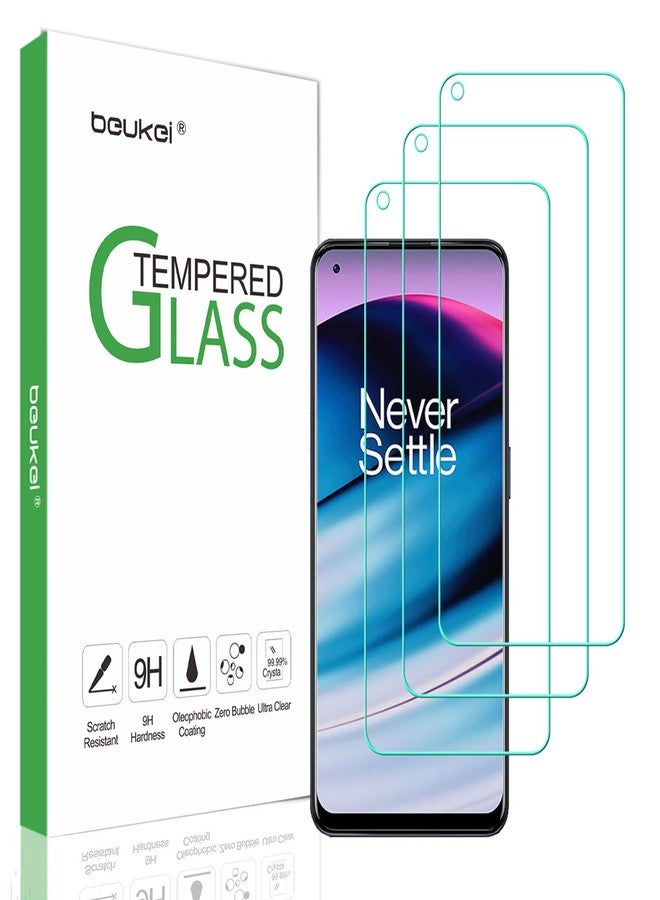beukei (3 Pack) Compatible for OnePlus Nord N20 5G Screen Protector Tempered Glass,Touch Sensitive,Case Friendly, 9H Hardness - Image 1