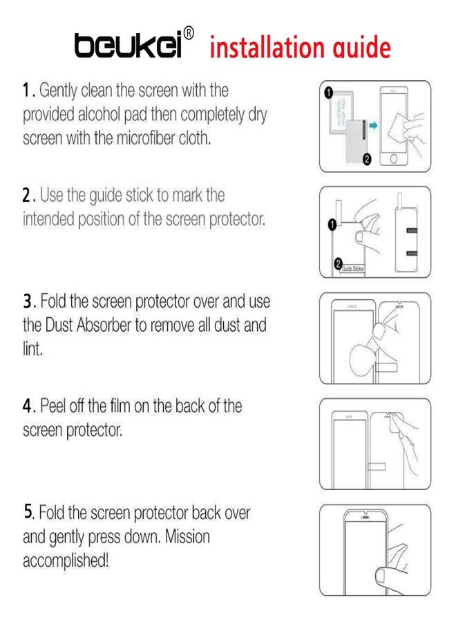 beukei (3 Pack) Compatible for OnePlus Nord N20 5G Screen Protector Tempered Glass,Touch Sensitive,Case Friendly, 9H Hardness - Image 5