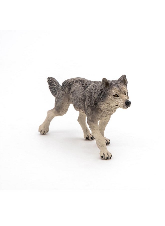 Papo Papo - Grey She-Wolf Figure - Wild Animal Toy for Kids Age 3+ - Hand Painted Forest Predator Model - 12.5 x 3 x 6 cm - Durable Plastic Wolf Figurine for Nature Play - Wildlife Collection - 53012 - Image 3