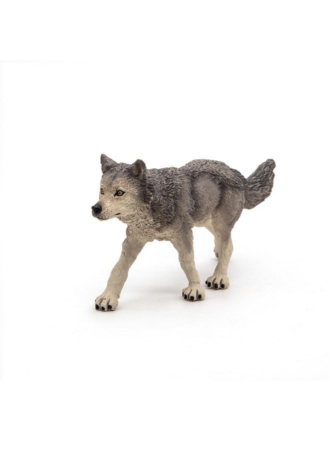 Papo Papo - Grey She-Wolf Figure - Wild Animal Toy for Kids Age 3+ - Hand Painted Forest Predator Model - 12.5 x 3 x 6 cm - Durable Plastic Wolf Figurine for Nature Play - Wildlife Collection - 53012 - Image 5