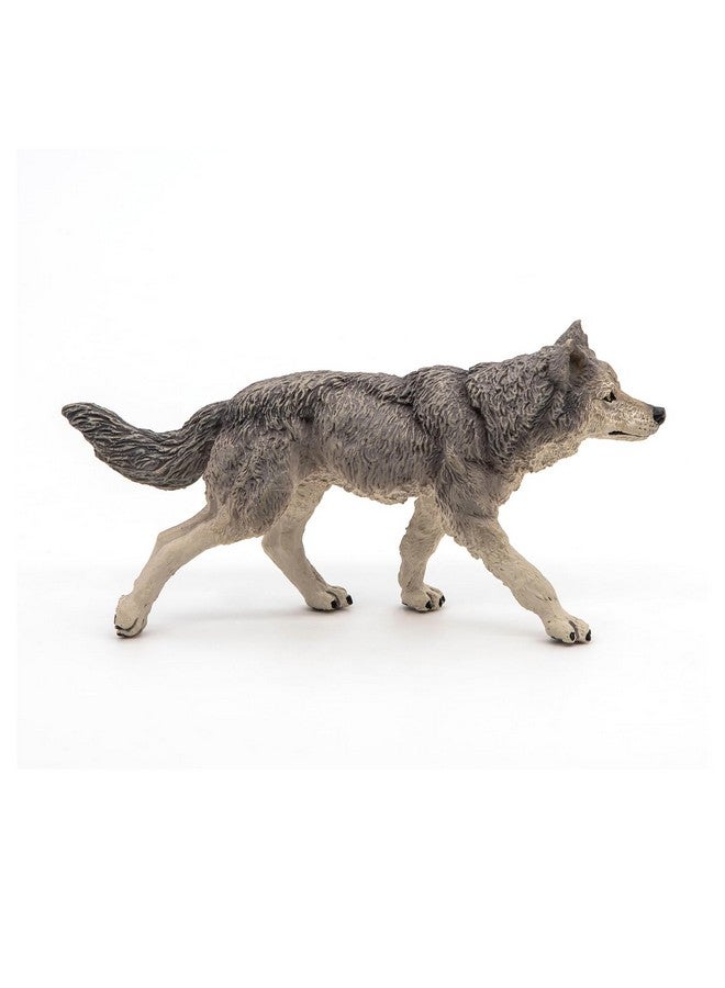 Papo Papo - Grey She-Wolf Figure - Wild Animal Toy for Kids Age 3+ - Hand Painted Forest Predator Model - 12.5 x 3 x 6 cm - Durable Plastic Wolf Figurine for Nature Play - Wildlife Collection - 53012 - Image 2