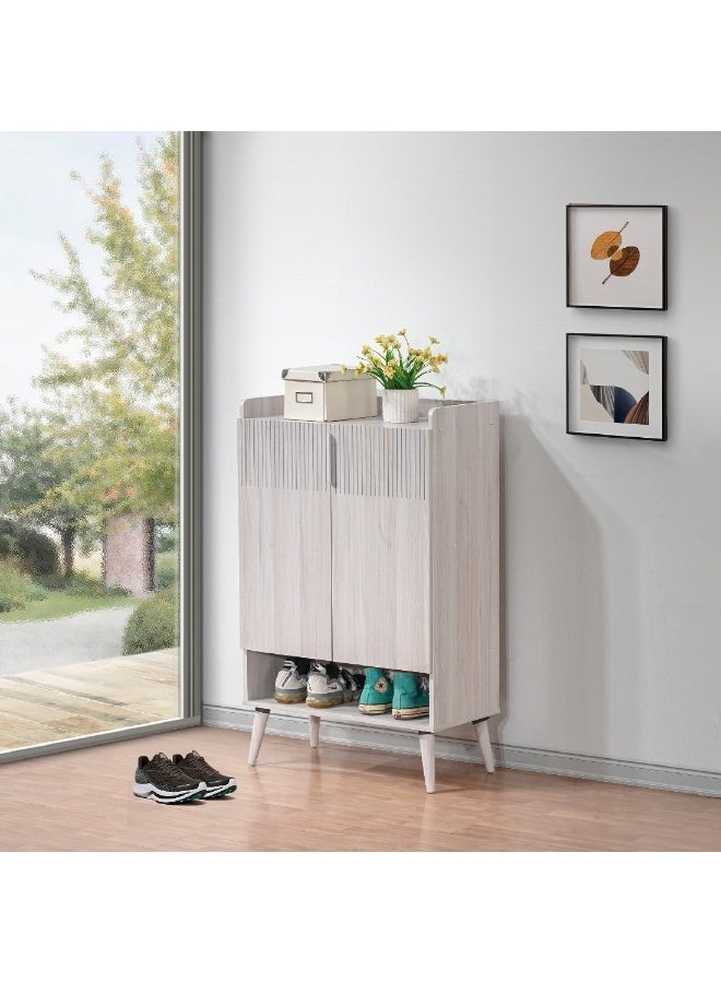 Home Box Elmwood 15-Pair Shoe Cabinet with 2 Doors 34 x 110 x 73 cm - Image 3
