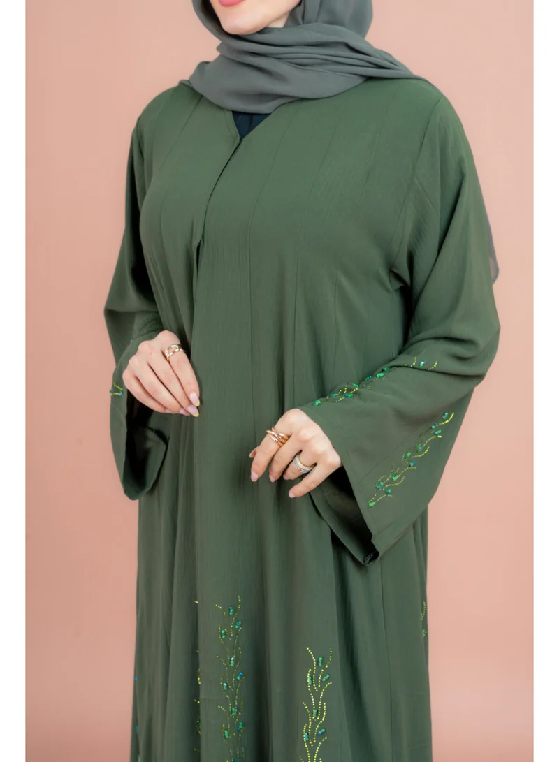 IKKXA Modern Crystal Abaya AIK157